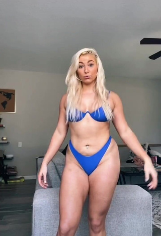 1. Pretty Alexandria Knight in Blue Lingerie