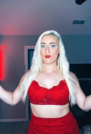 1. Cute Alexandria Knight in Red Bra