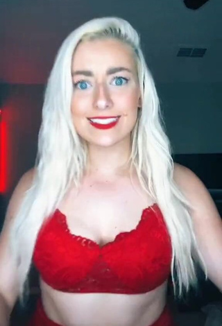 Cute Alexandria Knight in Red Bra