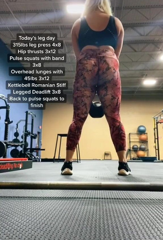 4. Hottest Alexandria Knight Shows Big Butt while doing Fitness Exercises