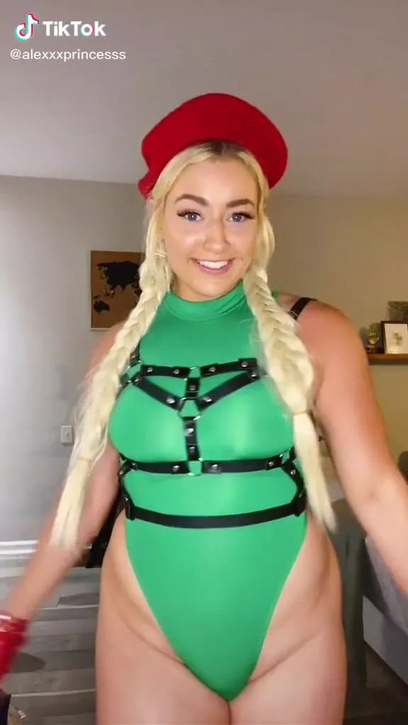 Desirable Alexandria Knight in Green Bodysuit