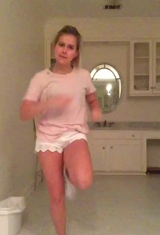 1. Sexy Abigail Barlow in White Shorts