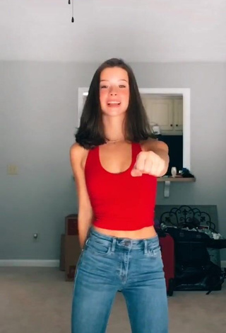 3. Sexy Alexis Dudley in Red Tank Top