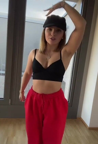 4. Sexy Alina Mour in Black Sport Bra