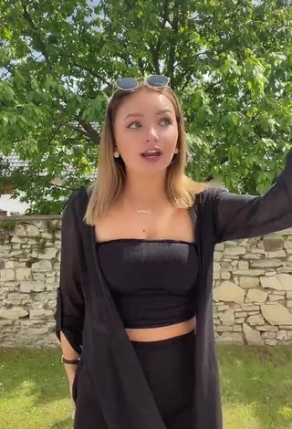 Hot Alina Mour in Black Tube Top