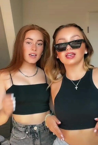 1. Beautiful Alina Mour in Sexy Black Crop Top