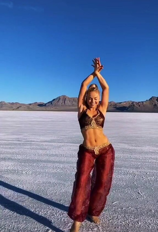 Sexy Altasweet in Brown Crop Top while doing Belly Dance