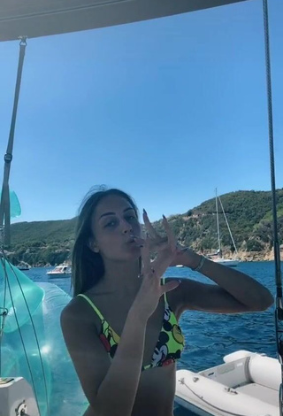 1. Amazing Ambra Cotti in Hot Bikini on a Boat