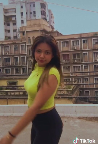 Sexy Aneesah Ukani in Crop Top in a Street