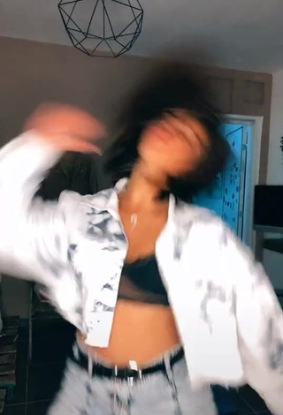 1. Sexy Angel Baranes in Black Crop Top and Bouncing Boobs