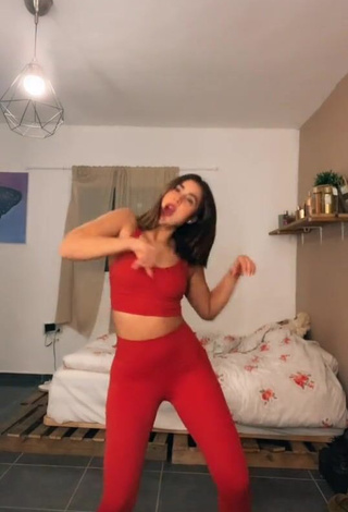 3. Hot Angel Baranes in Red Leggings