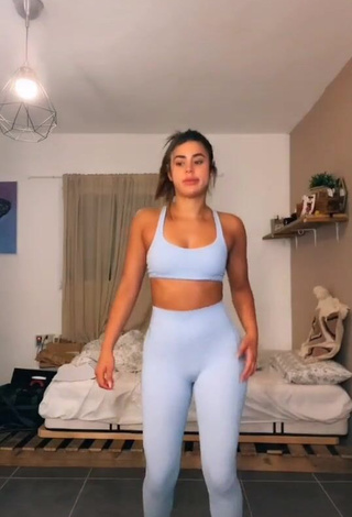 1. Desirable Angel Baranes in Blue Leggings