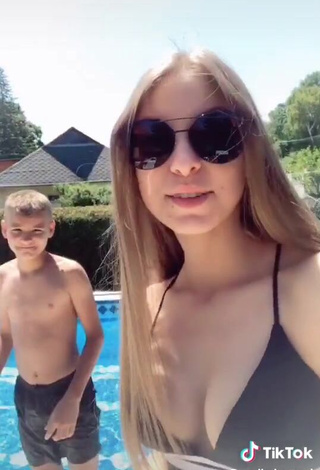 3. Hot Angiizsigmond in Black Bikini Top at the Pool