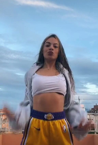 3. Seductive Aida Martorell in White Crop Top