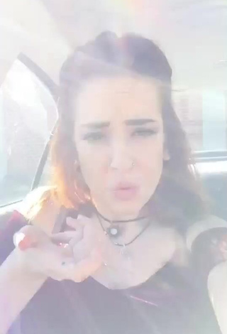 1. Sexy Anna Wooten Shows Cleavage in a Car