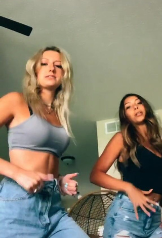 Pretty Ashley Shortino Shows Cleavage in Crop Top