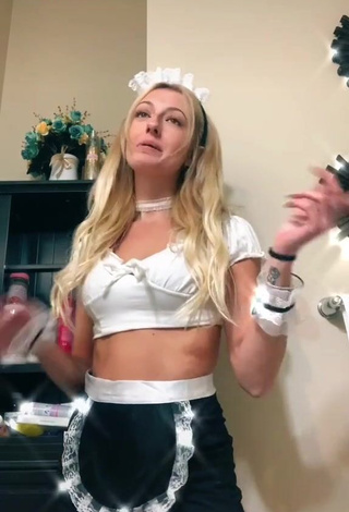 Sweetie Ashley Shortino in White Crop Top