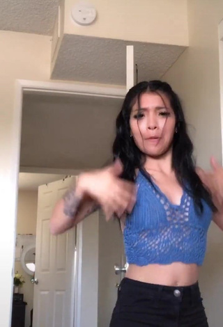 3. Sexy Ashley Valdez in Blue Crop Top