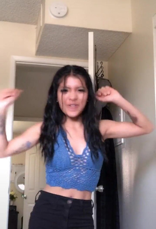 4. Sexy Ashley Valdez in Blue Crop Top