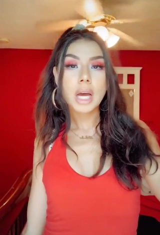 Hot Nathalie Gisselle in Red Crop Top