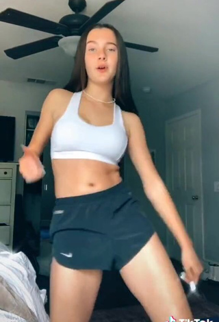 3. Sexy Ava Clark in White Sport Bra