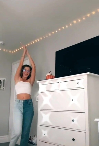 Erotic Ava Clark in White Crop Top