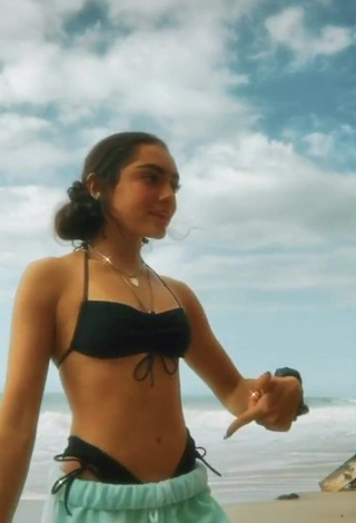 1. Avani Gregg in Hot Black Bikini at the Beach