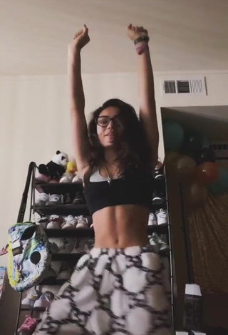 3. Sexy Avani Gregg in Black Crop Top and Bouncing Boobs