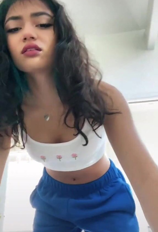 Sweetie Avani Gregg in White Crop Top