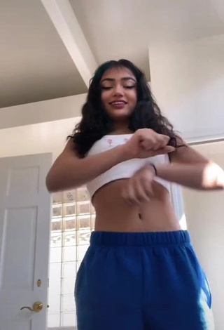 3. Sweetie Avani Gregg in White Crop Top