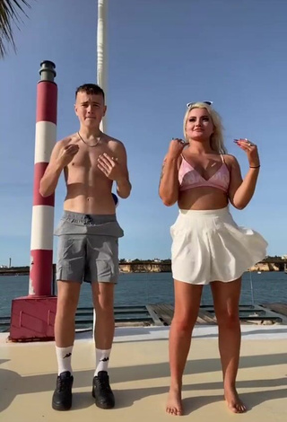 3. Sexy Lowri Rose-Williams in Pink Bikini Top at the Seafront