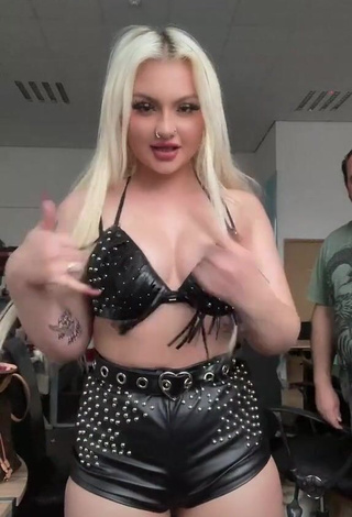 3. Sexy Lowri Rose-Williams in Black Hot Top and Bouncing Tits