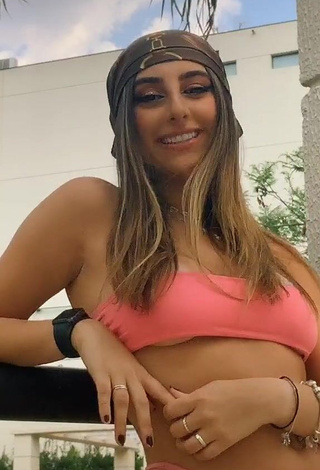 1. Seductive Bia Herrero in Peach Bikini (Underboob)