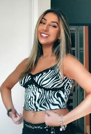 Desirable Bia Herrero in Zebra Top