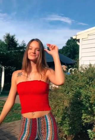 Hot Bri Powell in Red Tube Top