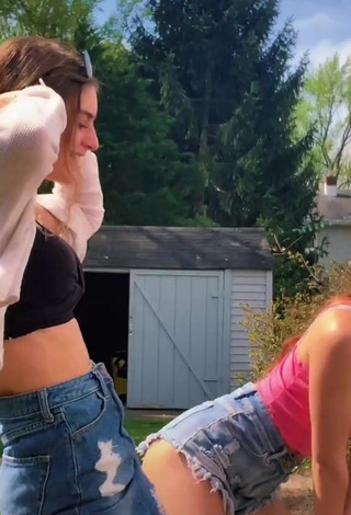 3. Desirable Bri Powell in Pink Crop Top