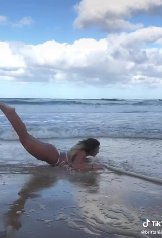 4. Cute Brittanie Nash in Checkered Bikini at the Beach