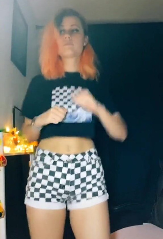 1. Hot Brooklyn Jade in Checkered Crop Top