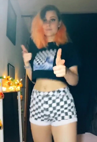 4. Hot Brooklyn Jade in Checkered Crop Top