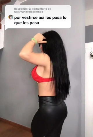 3. Desirable Adriana Espitia in Red Crop Top (Side Boob)