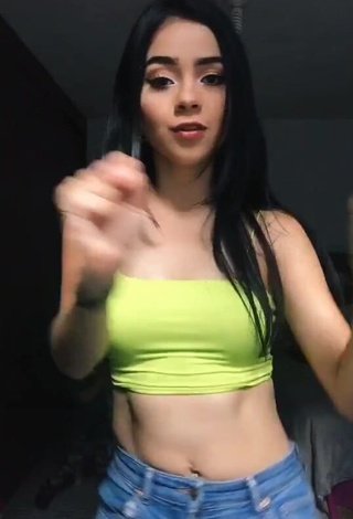 1. Hot Ale Galván in Lime Green Crop Top