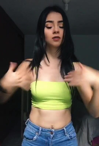 3. Hot Ale Galván in Lime Green Crop Top