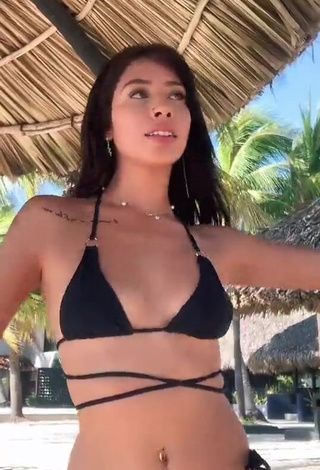 1. Alexia García in Appealing Black Bikini at the Beach