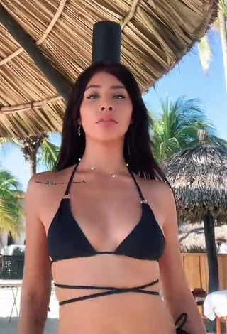 3. Alexia García Looks Sexy in Black Bikini at the Beach