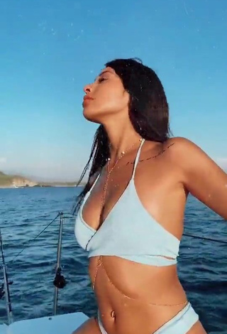 3. Alexia García Looks Seductive in Blue Bikini on a Boat