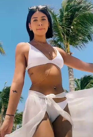 1. Alexia García in Nice White Bikini at the Beach