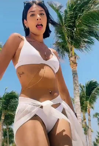 Alexia García in Nice White Bikini at the Beach