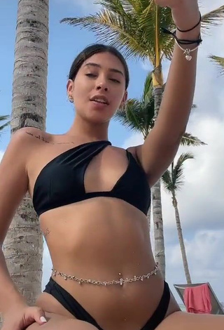 3. Amazing Alexia García in Hot Black Bikini at the Beach