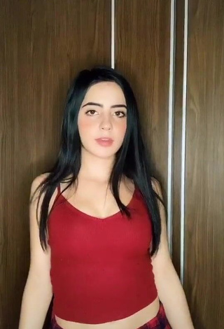 1. Sexy Amaranta Venegas in Red Crop Top