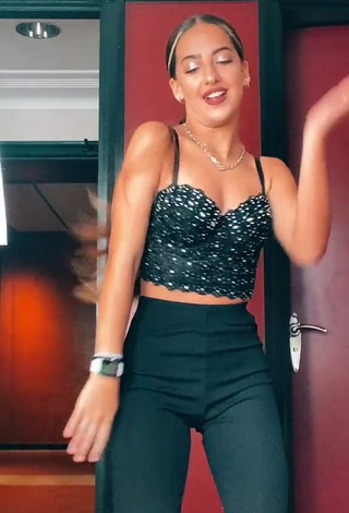 Sexy Ariadna Cabero Lemus in Black Crop Top